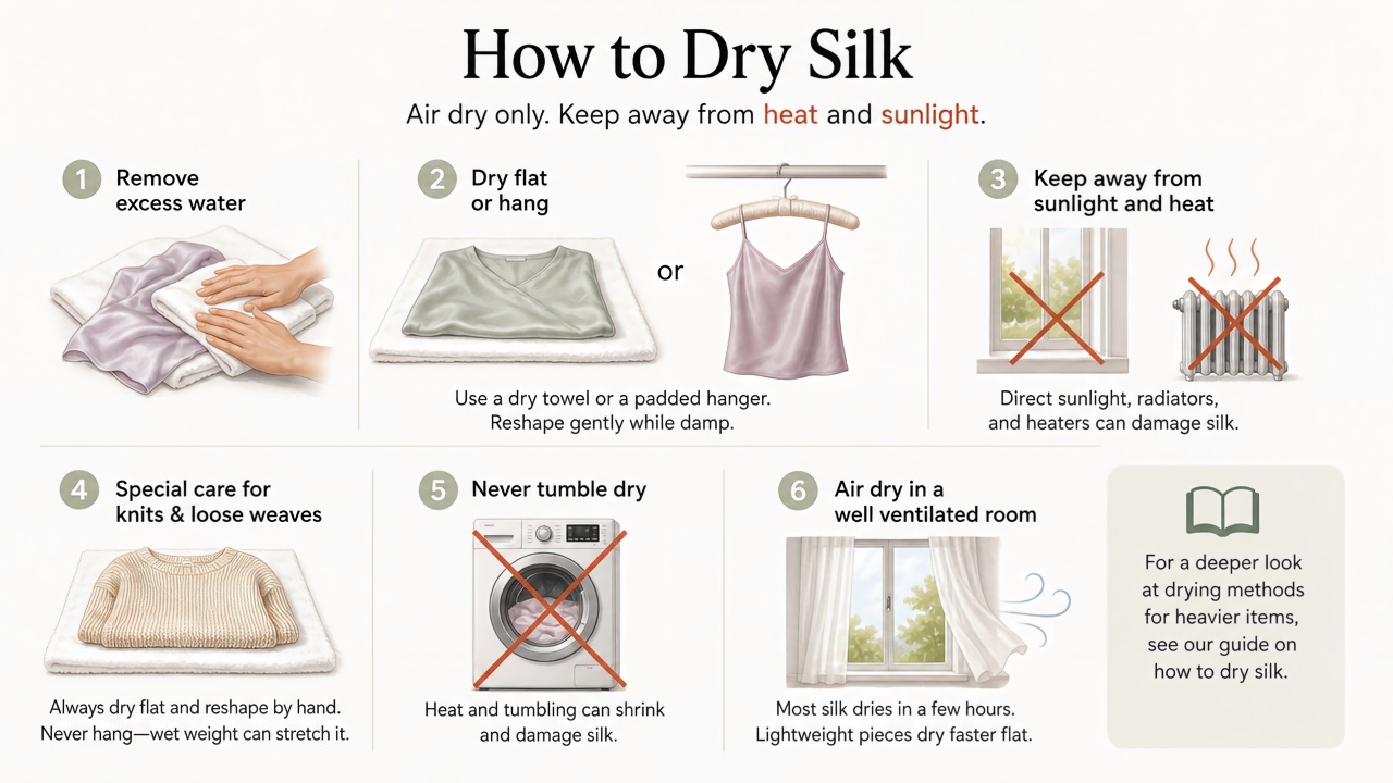 how-to-dry-silk как сушить шелк