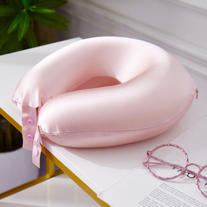 Изготовленная на заказ U-образная шелковая подушка для шеи Mulberry для путешествий