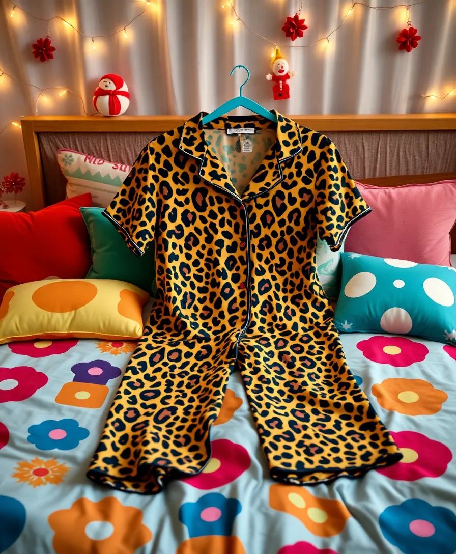 шелковая рождественская пижама8